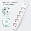 Aigostar 5-Way Power Strip with Switch, Multiple Socket with Child