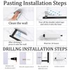 Runseaway 1Pc Paper Towel Holder Under Cabinet, Self-Adhesive or Screw
