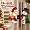 Christmas Refrigerator Handle Covers for Holiday Decorating – Plush Santa