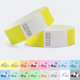 linie zwo ®, Pack of 1000 Wristbands Tyvek ® 19 mm, Neon Yellow (500 Pieces) + Neon Pink (500 Pieces)
