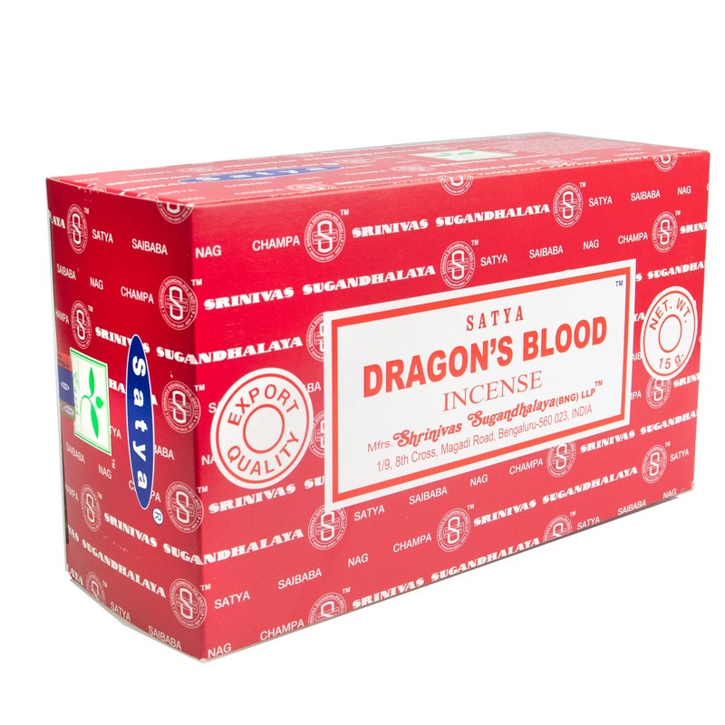 Satya Incense Sticks Dragon 's Blood 12 Boxes of 15