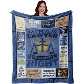 Muxuten Lawyer Gifts for Women/Men Blanket 60"X50", Gift for Lawyers, Law School Gifts, Graduation Birthday Gifts, Male/Female Lawyer Gifts, Attorney Gifts,Future Lawyer Gifts, Gifts for Lawyer