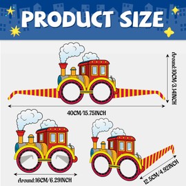 Lcnjscgo 24 PCS Train Party Paper Eyeglasses, Train Party Favors Decorations Supplies, Train Birthday Party Decorations Gifts Photo Booth Props for Kids Boys Girls
