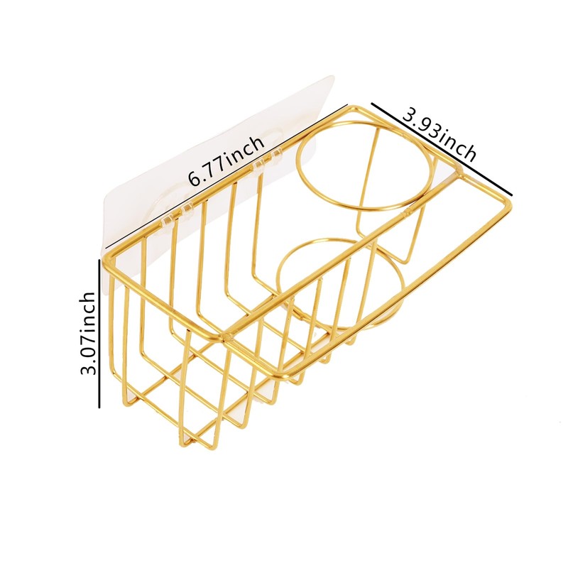 blueden 3-in-1 Adhesive Sink Caddy Kitchen Sink Organizer,Stainless Steel Sponge