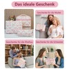 Set of 3 Women's Cosmetic Bags with Bow Pattern, pink,