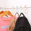 YuanHolumid 8Pcs Pink S S-Shaped Hooks, Plastic Clothes Hangers Multi-Purpose