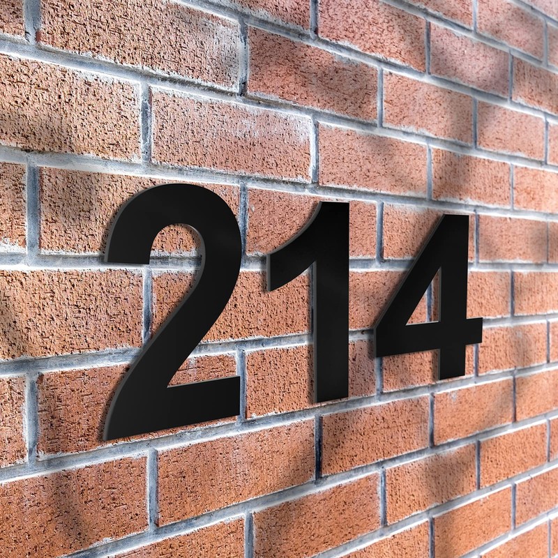 10 Inch House Numbers, Stainless Steel Modern House House Numbers