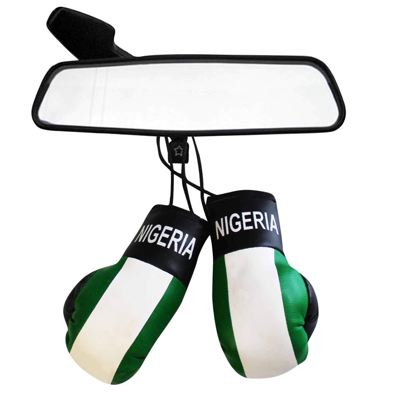 Nigeria Flag Mini Boxing Gloves for Cars or Home