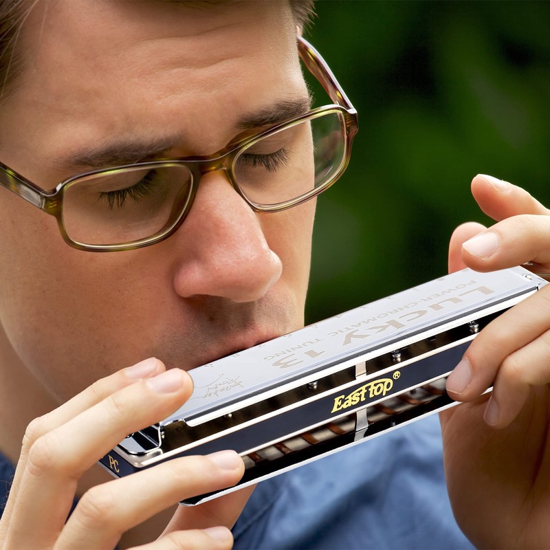 East top Harmonica Blues Harmonica 13 Holes C Jazz Expert
