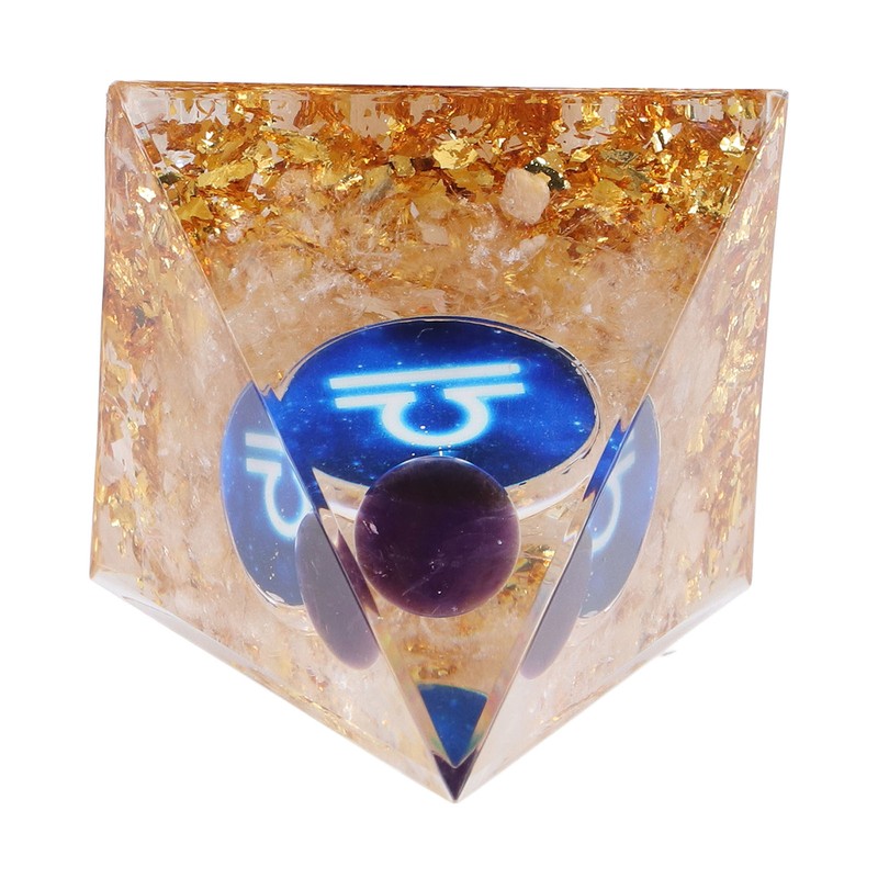 Constellation Pyramid Stone for Positive Energy Reduce Stress Chakra Resin