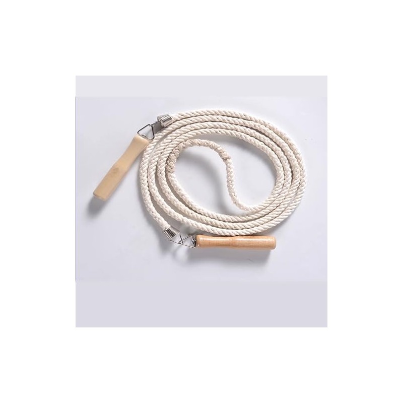 VGEBY Cuerda para Saltar de Algodón Individual, Blanca para Practicar,
