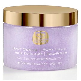 Kedma Pure Lilac Dead Sea Salt Scrub – Exfoliating Salt Scrub Body Exfoliator with Sweet Almond & Mango Oils – Foot & Body Scrub for Women – Hydrating Dead Sea Skincare 18 oz