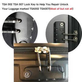 2 Keys for TSA007 Master Luggage Keys, Universal TSA 007 Locks Key Luggage Suitcase Password Combination Locks