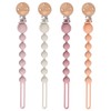Dummy Clips Silicon Suppleness Portable - 4PCS Pacifier Clips Boys