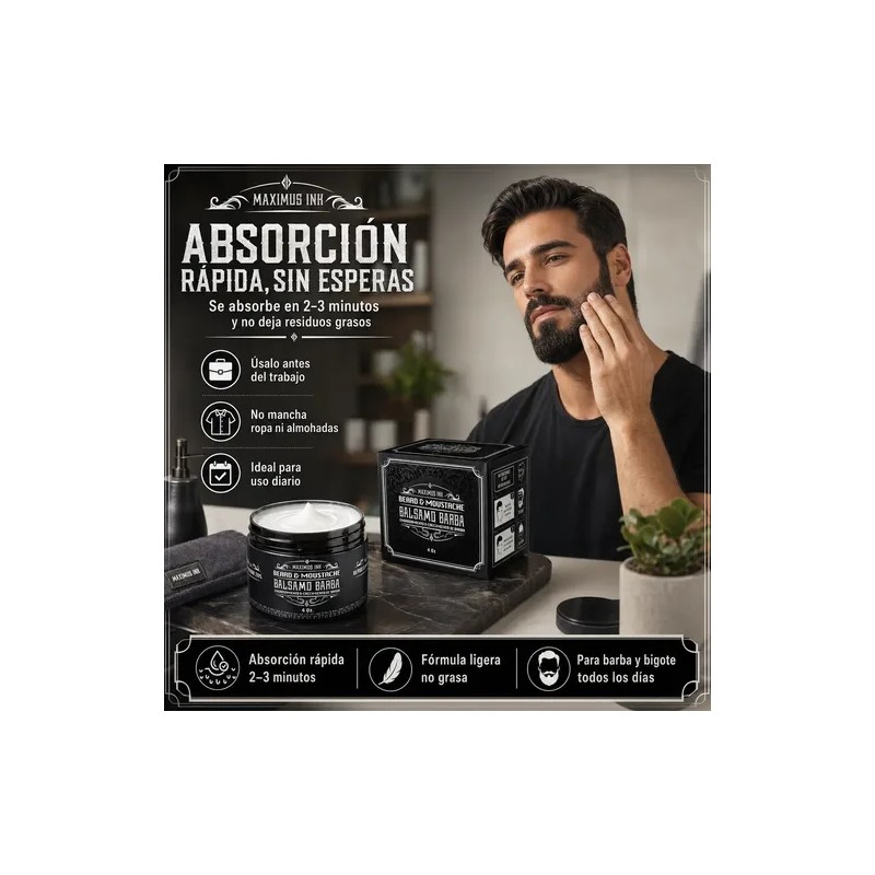 Kit 3 Unidades Balsamo Para Crecer La Barba Al 20%