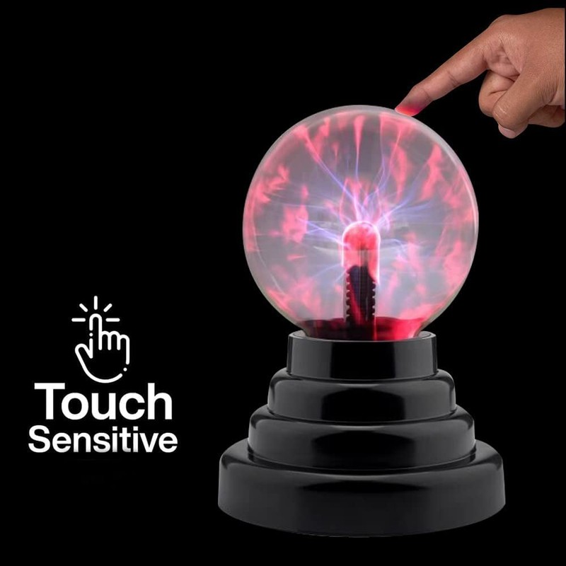 Plasma Ball, OOTSUN 3 Inch Plasma Globe Nebula Thunder Lightning,