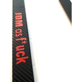 JDM As F - Carbon Fiber with Red - Automotive License Plate Frame - Love Flag Import Love