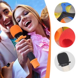 Pack of 5 Foam Replacement Windscreen for Microphone and Headset, Mini Microphone Headset Windscreen Microphone Wind Protection, Dustproof and Antibacterial Mic Foam Cover, Handheld Microphone Wind