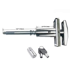 Dixie Narco T-Handle Replacement Whole Set Assembled with High Security Lock (Chrome Pack of 1, Assembled w/Tubular Lock)
