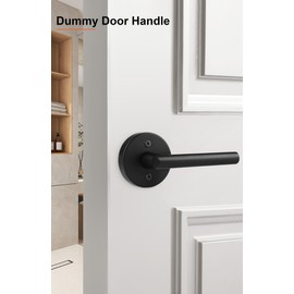 Haidms 2 Pieces Black Closet Door Handles, No-Turning Dummy Door Levers, Decorative Individual Dummy Door Handle Single Side