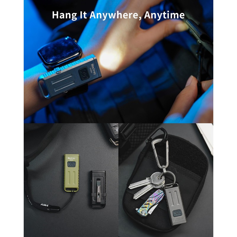 MecArmy SGN3 Mini Portable USB Rechargeable Multifunctional Keychain Flashlight|UV+RED+White Lights