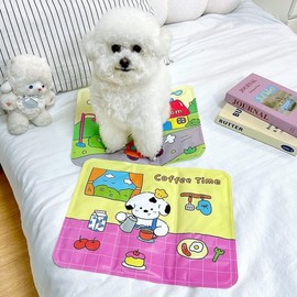 Summer Cooling Gel Mat Cushion for Chair, Car, & Pet - Cartoon Design (CD27) Free Size / Hamburger (Pouch) 20ea