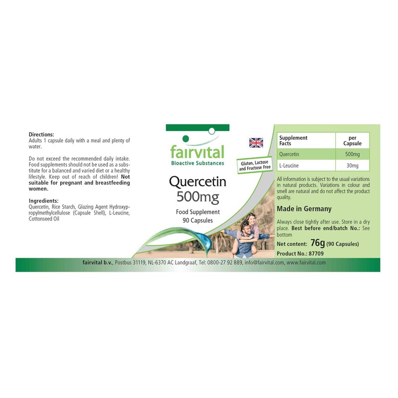 Quercetin 500mg - Bulk Pack for 3 Months - Vegan