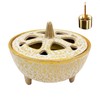 Cast Iron Incense Burner with 9-Hole Copper Incense Holder -