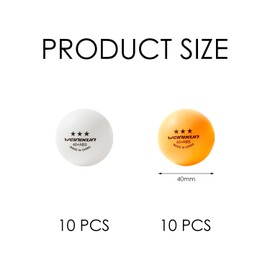 EHDWXVZM 20 Table Tennis Pieces, Outdoor Table Tennis, Colourful Table Tennis, Training Table Tennis, Orange Table Tennis, White Table Tennis
