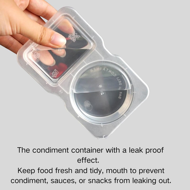 Uioecn Uioecn 10PCS Double Compartment Condiment Container,Double Compartment Condiment Container