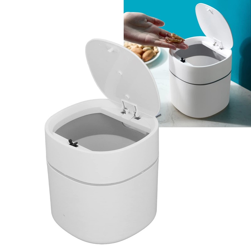 Hapivida Mini Desktop Rubbish, Mini Desk Waste with Lid, Small