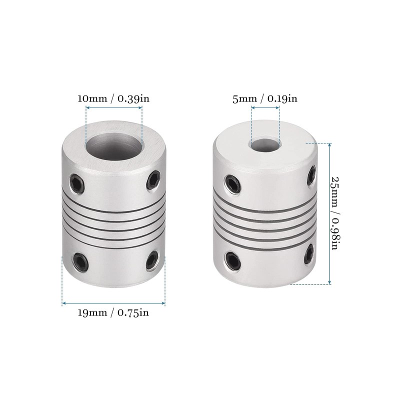 QUARKZMAN Pack of 2 5 mm to 10 mm Shaft