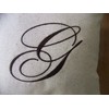 Monogram Embroidered Script pillow