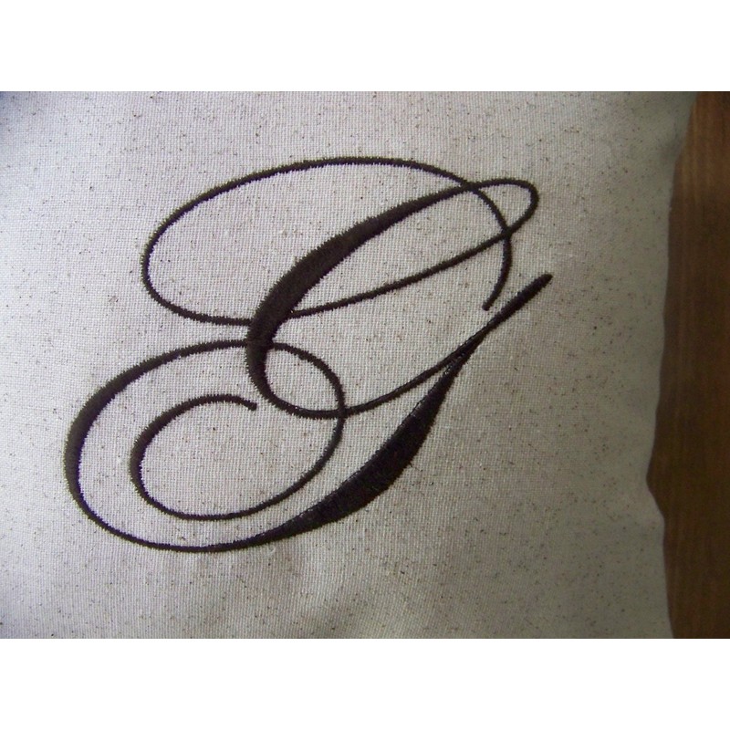 Monogram Embroidered Script pillow