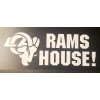 oracal RAMS HOUSE LA Rams Vinyl Sticker Decal White