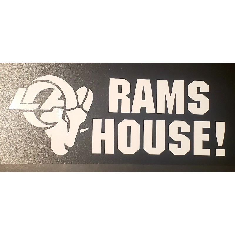 oracal RAMS HOUSE LA Rams Vinyl Sticker Decal White