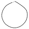 I-be, 446603/black/si/45 black spinel necklace, jet black, diameter 3 mm,