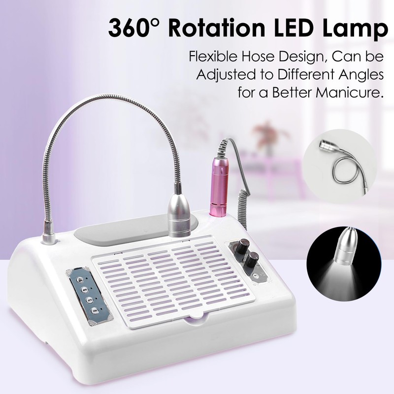 Nail Dust Collector Vacuum Multifunction Nail Art Machine includes 40W