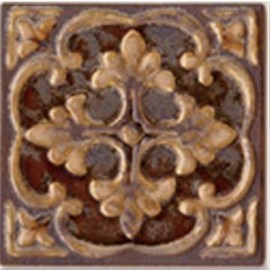 Design Tile 5.9 inches (150 mm) Square Retro N-703