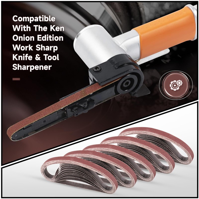 STEBRUAM Sanding Belt 13 x 457 mm,50PCS 120 Grit