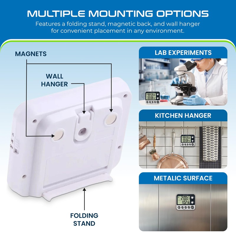 Sper Scientific 2 Channel Digital Lab + Kitchen Timer with