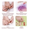 Esshogo 1 Satz Fußnägel Nagelfolien UV, Gelnagelfolie UV, Rot Fußnagel