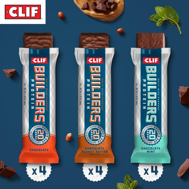 CLIF Builders - Variety Pack - Plant Based Protein Bars