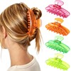 4PCS Neon Hair Clips for Women Large 80s 90s Retro