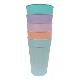 Boris 70 Vasos De Colores 620ml Plástico Económicos Mayoreo