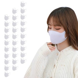 JORICUTY 3D 3D Mask, 5/30 Piece Set, Fitted Mask, Cloth Mask, Individually Packaged, Small Face Mask, Breathable, Prevents Ears, Washable, Quick Drying, Pollen Protection, UV Protection, Unisex, White