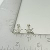 Sterling Silver Origami Crane Bird Stud Earrings, Posts with Butterfly