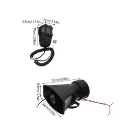 Angoily 1 Set Outdoor Car Alarm Blow Car Alarm for Loud Truck Speaker Warning Horn -Horn Horns Siren Security Trucks Speaker Deer Whistles for Vehicles System Emergency System Abs Black