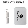 SanThree Keychain Pure Titanium Pill Holder Case, Portable Small 2