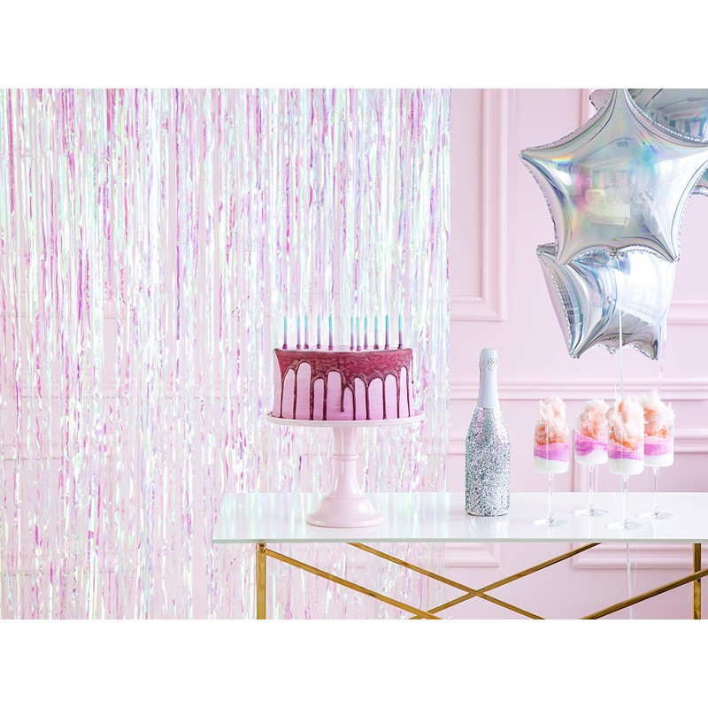 P&D Sparkling Fringe Curtain 90 x 250 cm, Multicolour